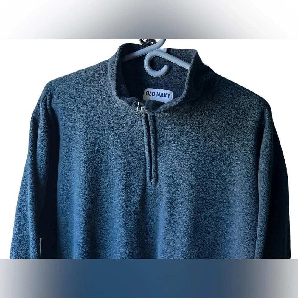 Old Navy‎ Men’s Quarter Zip Fleece Pullover • XXL • Dark Teal Soft Microfleece